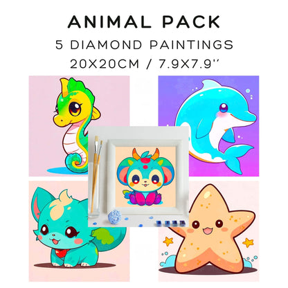 Animal Pack - 5 Diamond Paintings