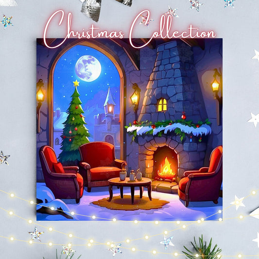 Moonlit Holiday Living Room